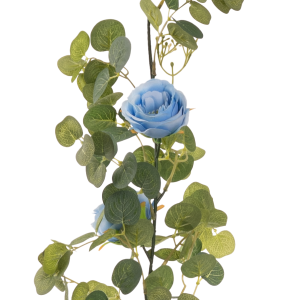 180cm Light Blue Rose Garland