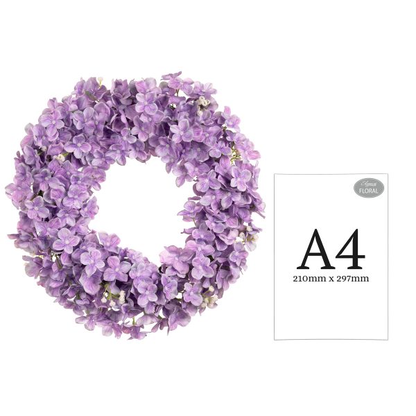 Medium Hydrangea Wreath Purple