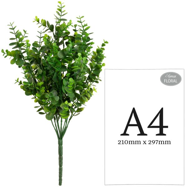 plastic eucalyptus bush large green