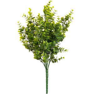 plastic eucalyptus bush large sage green