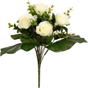 Rose-And-Eucalyptus-35cm-Bush-Ivory