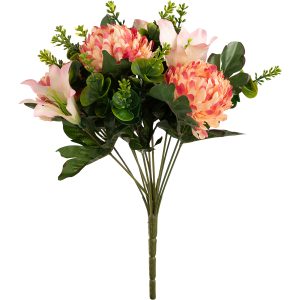 Chrysanth-Lily-And-Eucalyptus-33cm-Bush-Dusky-Pink