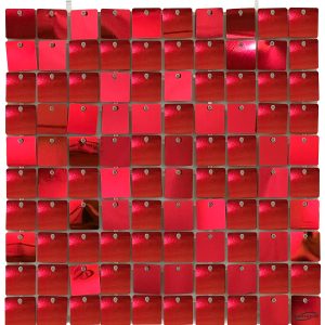 Sequin Wall Panel 30cm Metallic Red