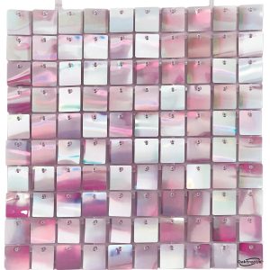 Sequin Wall Panel 30cm Iridescent Pink