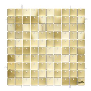 Sequin Wall Panel 30cm Metallic White Gold